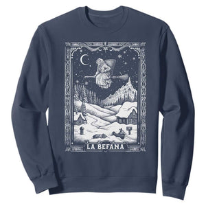 Italian Christmas La Befana Sweatshirt Buon Befana Folklore Xmas Witch TS11 Navy Print Your Wear