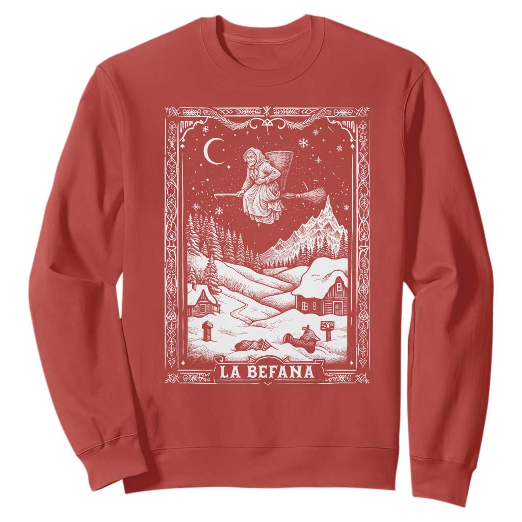 Italian Christmas La Befana Sweatshirt Buon Befana Folklore Xmas Witch TS11 Red Print Your Wear