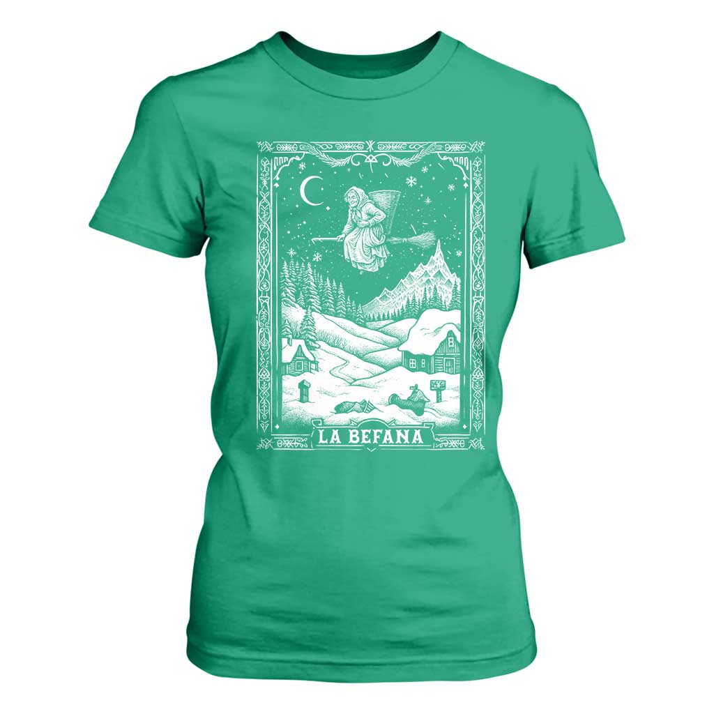Italian Christmas La Befana T Shirt For Women Buon Befana Folklore Xmas Witch TS11 Irish Green Print Your Wear