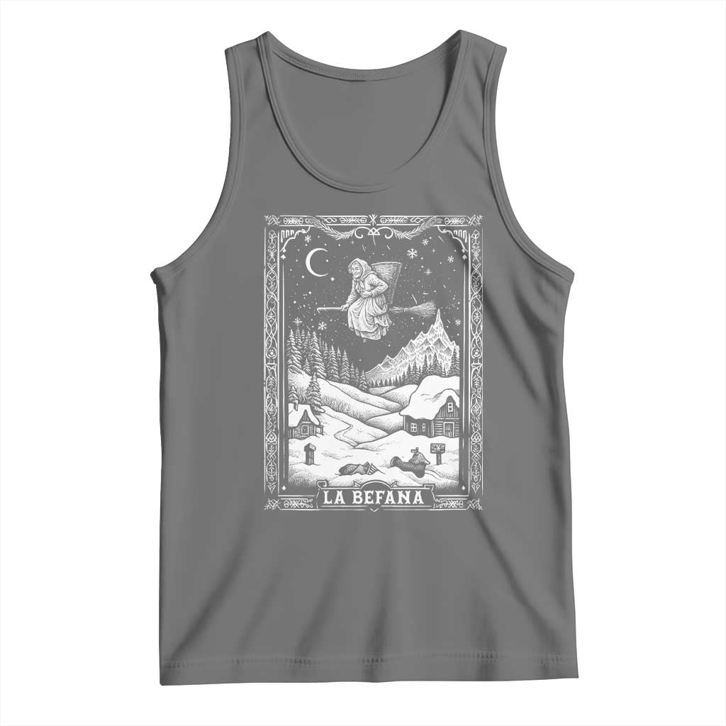 Italian Christmas La Befana Tank Top Buon Befana Folklore Xmas Witch TS11 Black Heather Print Your Wear