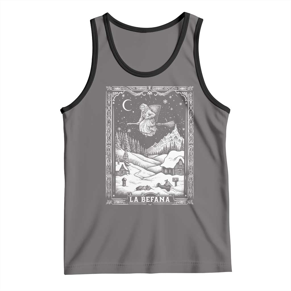 Italian Christmas La Befana Tank Top Buon Befana Folklore Xmas Witch TS11 Deep Heather Black Print Your Wear