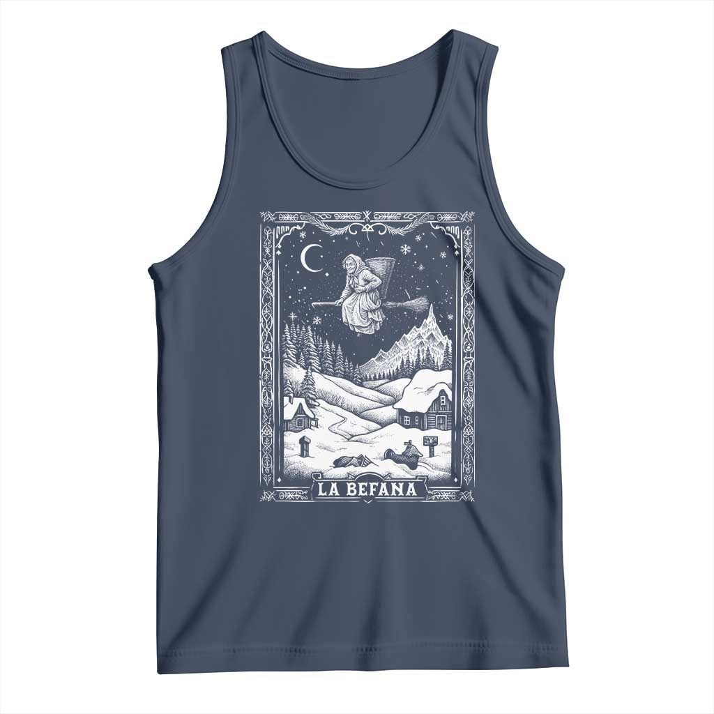 Italian Christmas La Befana Tank Top Buon Befana Folklore Xmas Witch TS11 Navy Print Your Wear