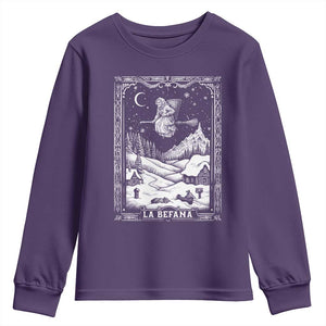 Italian Christmas La Befana Youth Sweatshirt Buon Befana Folklore Xmas Witch TS11 Purple Print Your Wear