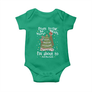 From The Windows To The Walls I'm About To Deck These Halls Christmas Baby Onesie TS11 Irish Green Print Your Wear