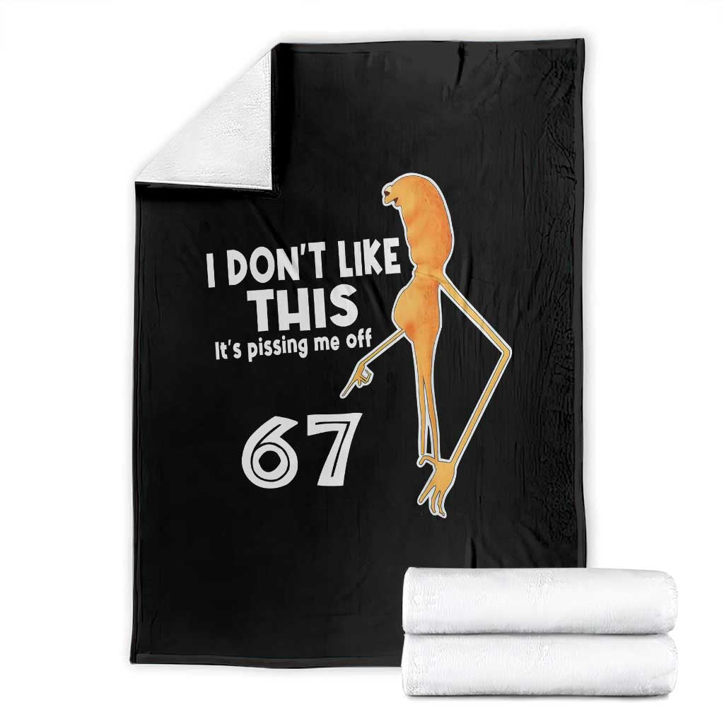 Funny Marcus The Worm 67 Meme Throw Blanket I Dont Like This Its Pissing Me Off TS11 Black Print Your Wear