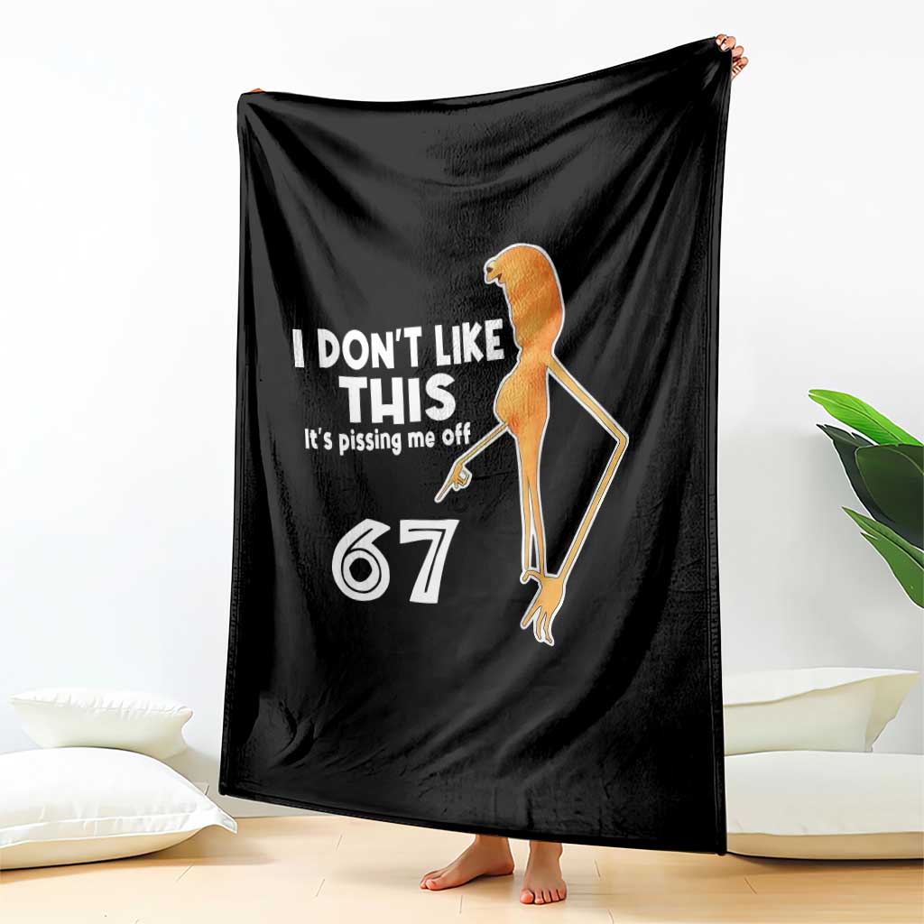 Funny Marcus The Worm 67 Meme Throw Blanket I Dont Like This Its Pissing Me Off TS11 Print Your Wear