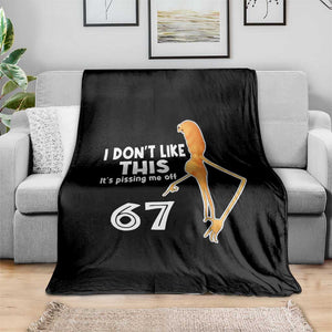 Funny Marcus The Worm 67 Meme Throw Blanket I Dont Like This Its Pissing Me Off TS11 Print Your Wear