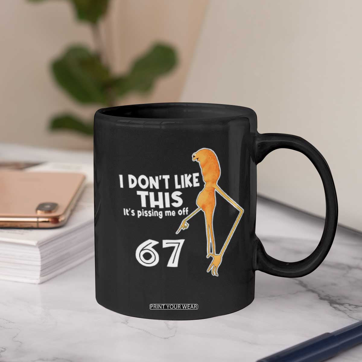 Funny Marcus The Worm 67 Meme Coffee Mug I Dont Like This Its Pissing Me Off TS11 Print Your Wear