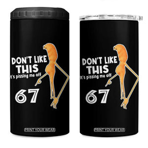 Funny Marcus The Worm 67 Meme 4 in 1 Can Cooler Tumbler I Dont Like This Its Pissing Me Off TS11 One Size: 16 oz Black Print Your Wear