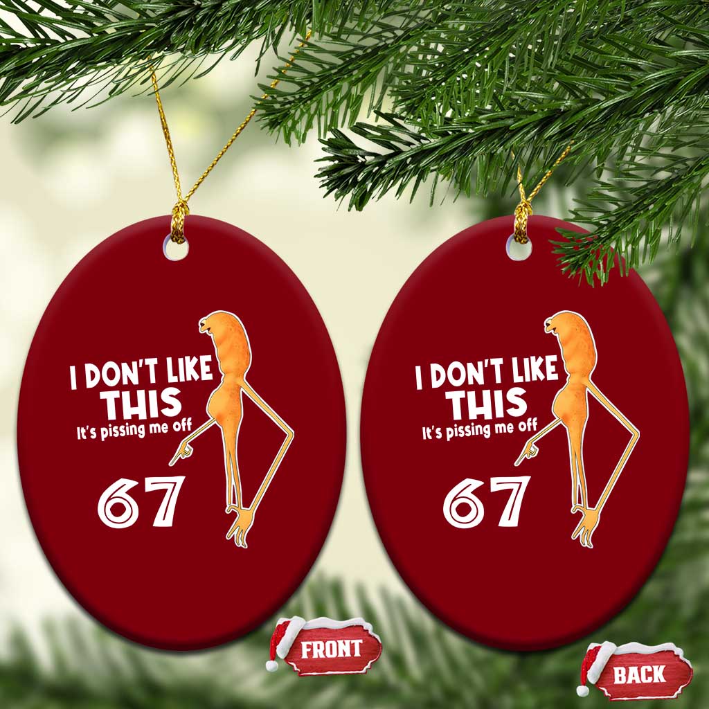 Funny Marcus The Worm 67 Meme Ceramic Ornament I Dont Like This Its Pissing Me Off TS11 Print Your Wear