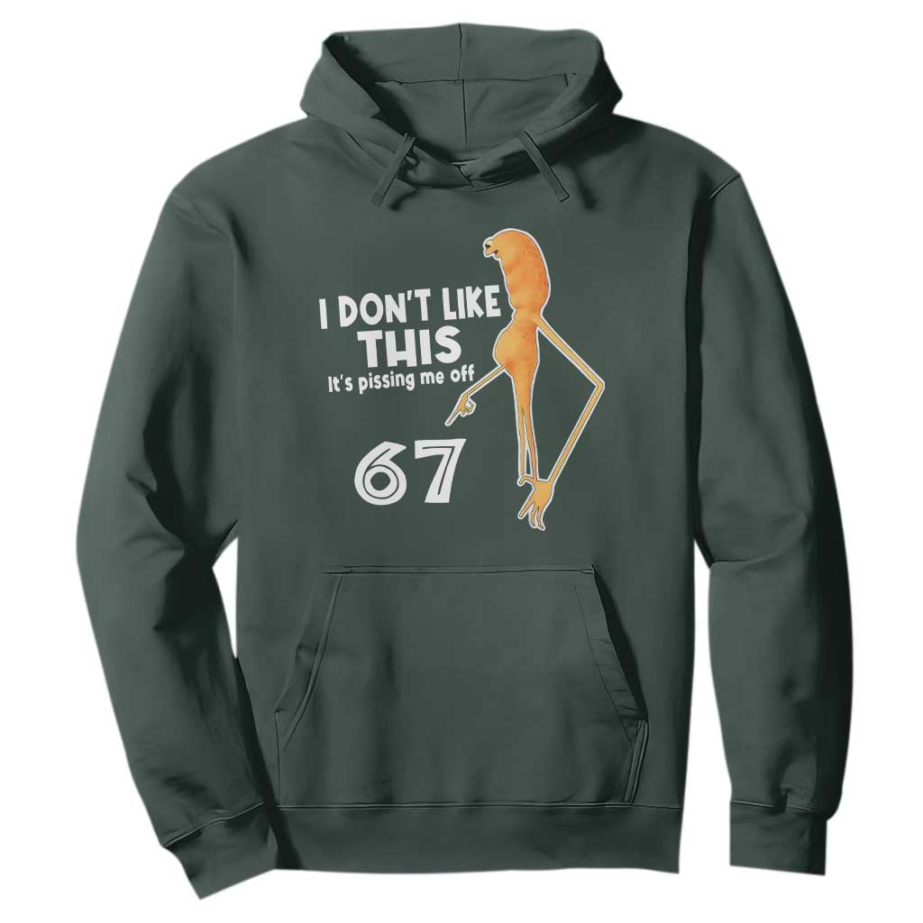 Funny Marcus The Worm 67 Meme Hoodie I Dont Like This Its Pissing Me Off TS11 Dark Forest Green Print Your Wear