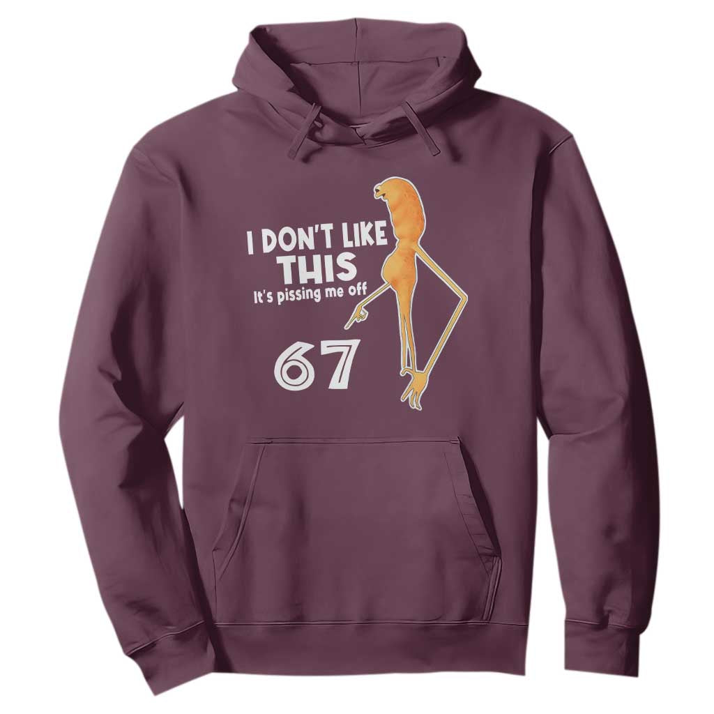 Funny Marcus The Worm 67 Meme Hoodie I Dont Like This Its Pissing Me Off - Print Your Wear