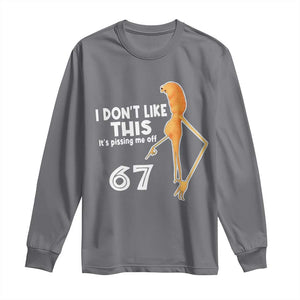 Funny Marcus The Worm 67 Meme Long Sleeve Shirt I Dont Like This Its Pissing Me Off TS11 Charcoal Print Your Wear