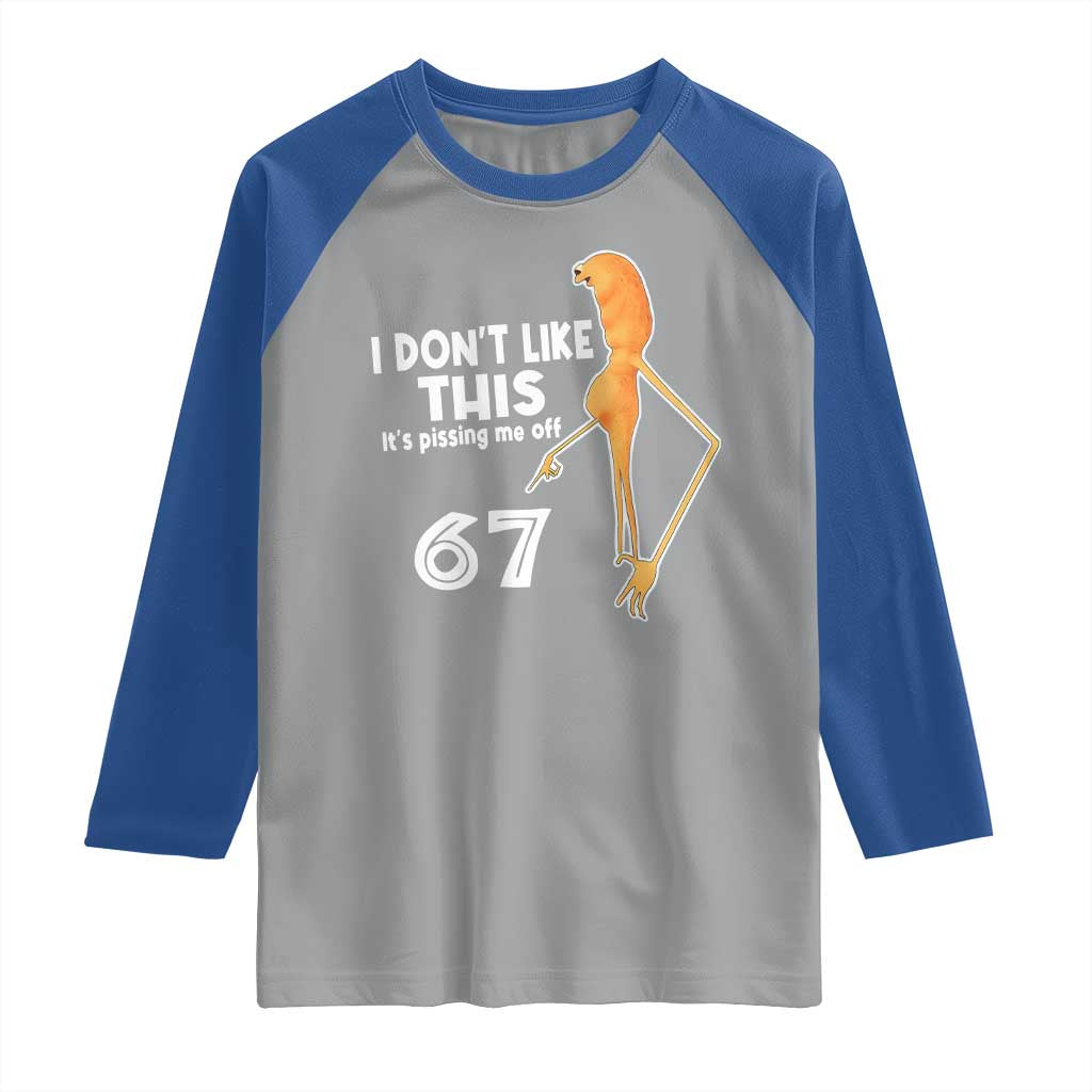 Funny Marcus The Worm 67 Meme Raglan Shirt I Dont Like This Its Pissing Me Off TS11 Sport Gray Royal Print Your Wear