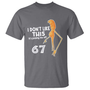 Funny Marcus The Worm 67 Meme T Shirt I Dont Like This Its Pissing Me Off TS11 Charcoal Print Your Wear