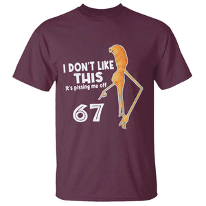 Funny Marcus The Worm 67 Meme T Shirt I Dont Like This Its Pissing Me Off TS11 Maroon Print Your Wear