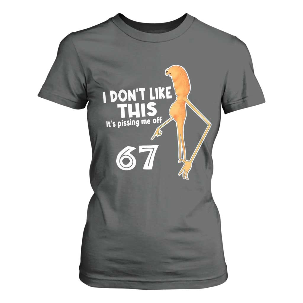 Funny Marcus The Worm 67 Meme T Shirt For Women I Dont Like This Its Pissing Me Off TS11 Dark Heather Print Your Wear