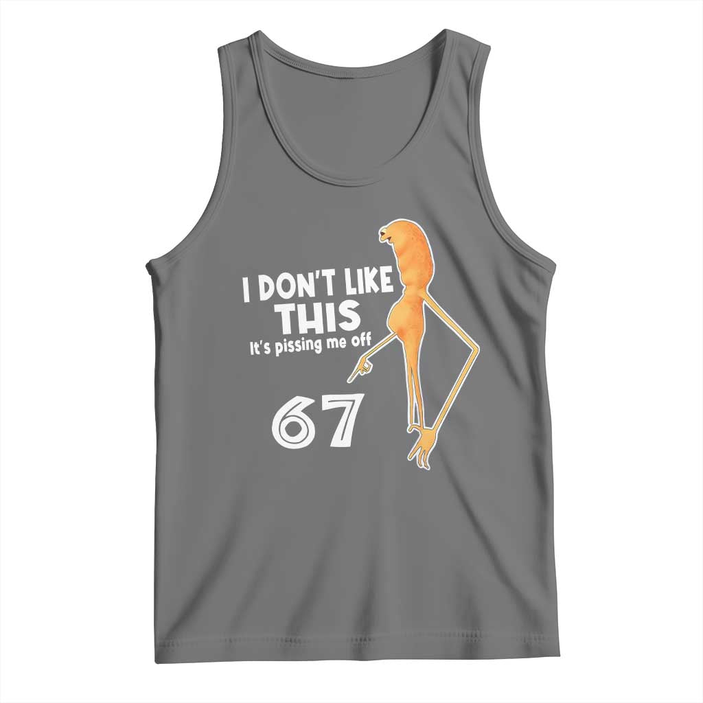 Funny Marcus The Worm 67 Meme Tank Top I Dont Like This Its Pissing Me Off TS11 Black Heather Print Your Wear