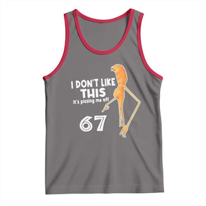 Funny Marcus The Worm 67 Meme Tank Top I Dont Like This Its Pissing Me Off TS11 Deep Heather Red Print Your Wear