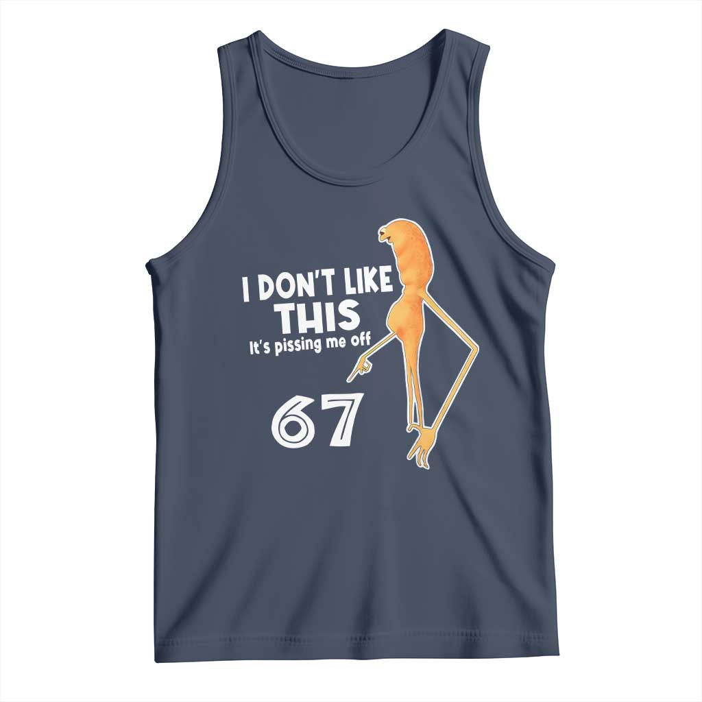 Funny Marcus The Worm 67 Meme Tank Top I Dont Like This Its Pissing Me Off TS11 Navy Print Your Wear