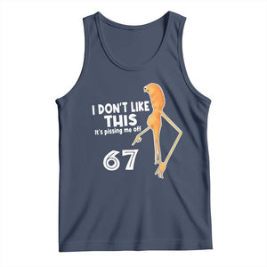 Funny Marcus The Worm 67 Meme Tank Top I Dont Like This Its Pissing Me Off TS11 Navy Print Your Wear