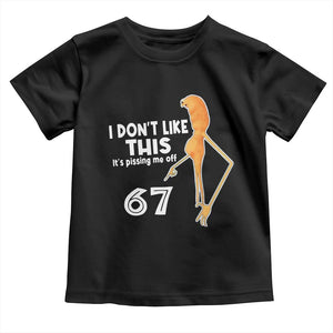 Funny Marcus The Worm 67 Meme Toddler T Shirt I Dont Like This Its Pissing Me Off TS11 Black Print Your Wear