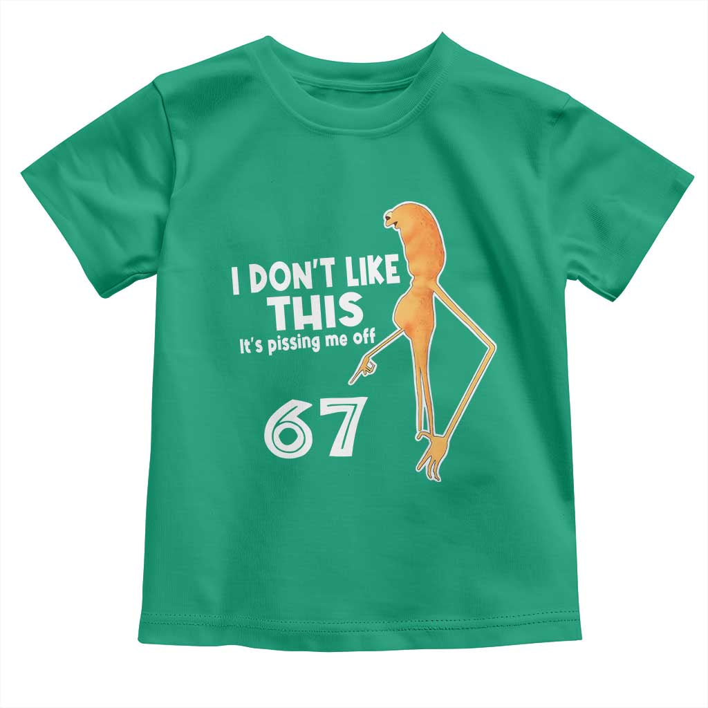 Funny Marcus The Worm 67 Meme Toddler T Shirt I Dont Like This Its Pissing Me Off TS11 Irish Green Print Your Wear