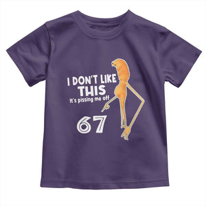 Funny Marcus The Worm 67 Meme Toddler T Shirt I Dont Like This Its Pissing Me Off TS11 Purple Print Your Wear