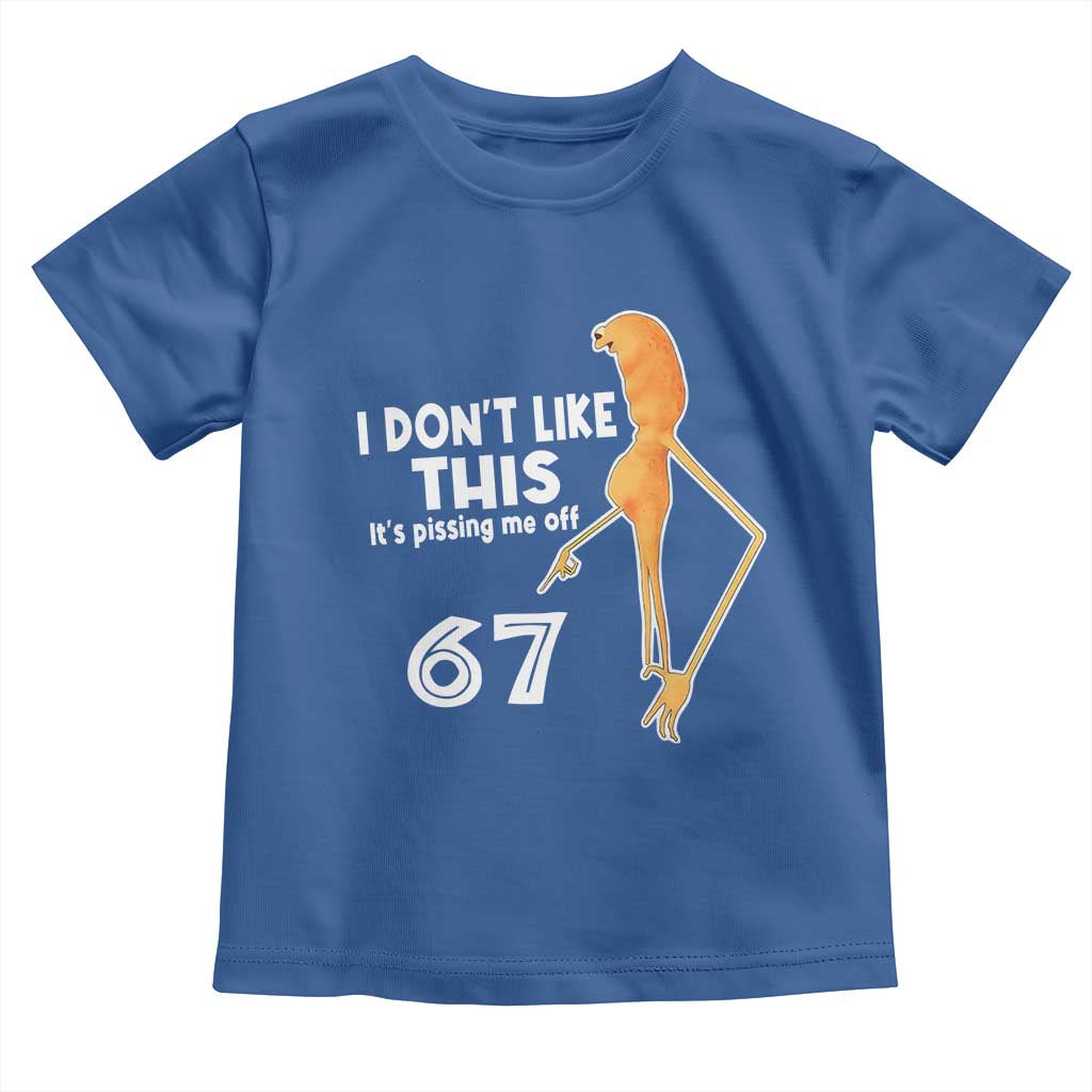 Funny Marcus The Worm 67 Meme Toddler T Shirt I Dont Like This Its Pissing Me Off TS11 Royal Blue Print Your Wear