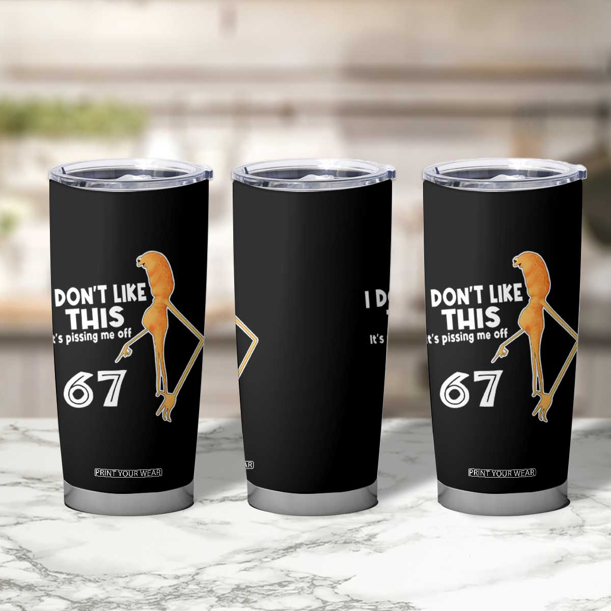 Funny Marcus The Worm 67 Meme Tumbler Cup I Dont Like This Its Pissing Me Off TS11 Print Your Wear