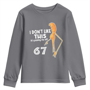 Funny Marcus The Worm 67 Meme Youth Sweatshirt I Dont Like This Its Pissing Me Off TS11 Charcoal Print Your Wear
