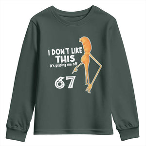 Funny Marcus The Worm 67 Meme Youth Sweatshirt I Dont Like This Its Pissing Me Off TS11 Dark Forest Green Print Your Wear