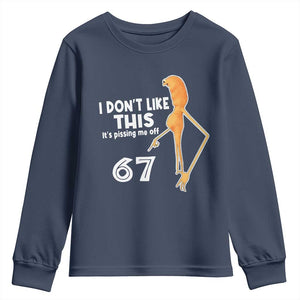 Funny Marcus The Worm 67 Meme Youth Sweatshirt I Dont Like This Its Pissing Me Off TS11 Navy Print Your Wear