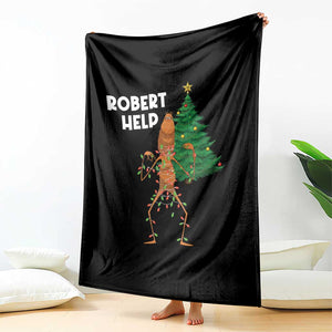 Funny Marcus The Worm Christmas Throw Blanket Robert Help Xmas Tree TS11 Print Your Wear