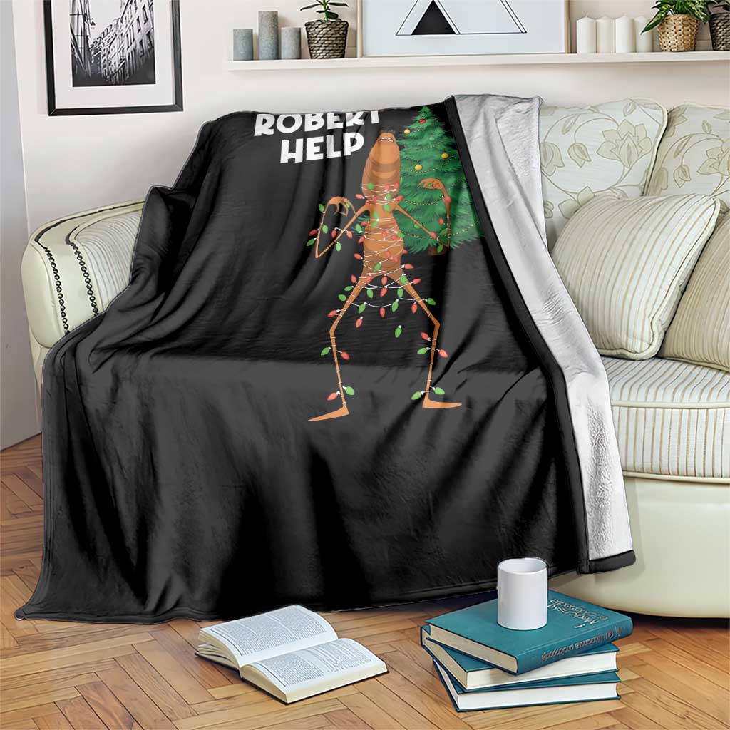 Funny Marcus The Worm Christmas Throw Blanket Robert Help Xmas Tree TS11 Print Your Wear