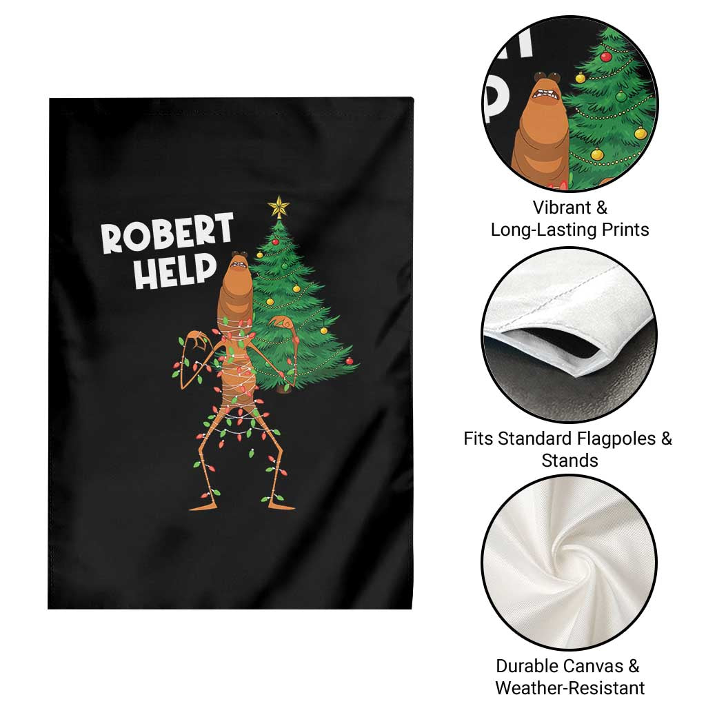 Funny Marcus The Worm Christmas Garden Flag Robert Help Xmas Tree TS11 Print Your Wear