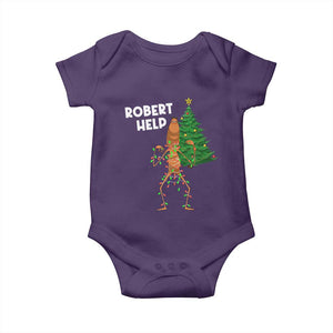 Funny Marcus The Worm Christmas Baby Onesie Robert Help Xmas Tree TS11 Purple Print Your Wear