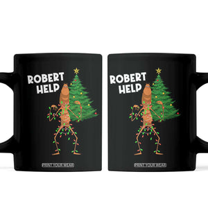 Funny Marcus The Worm Christmas Coffee Mug Robert Help Xmas Tree TS11 Black Print Your Wear
