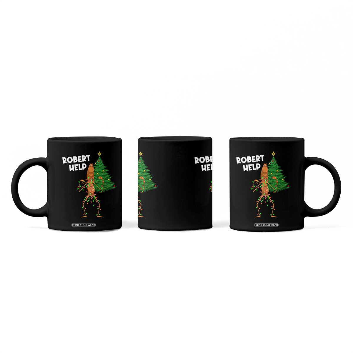 Funny Marcus The Worm Christmas Coffee Mug Robert Help Xmas Tree TS11 Print Your Wear
