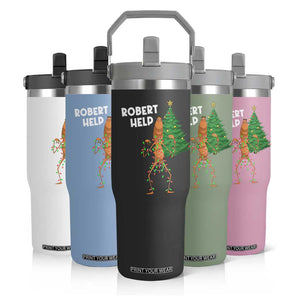 Funny Marcus The Worm Christmas Flip Straw Tumbler Robert Help Xmas Tree TS11 Print Your Wear