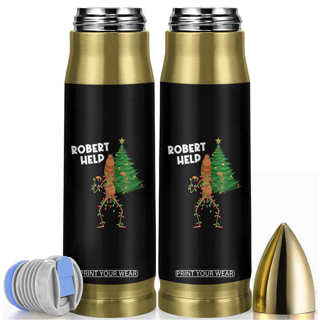 Funny Marcus The Worm Christmas Bullet Tumbler Robert Help Xmas Tree TS11 Black Print Your Wear