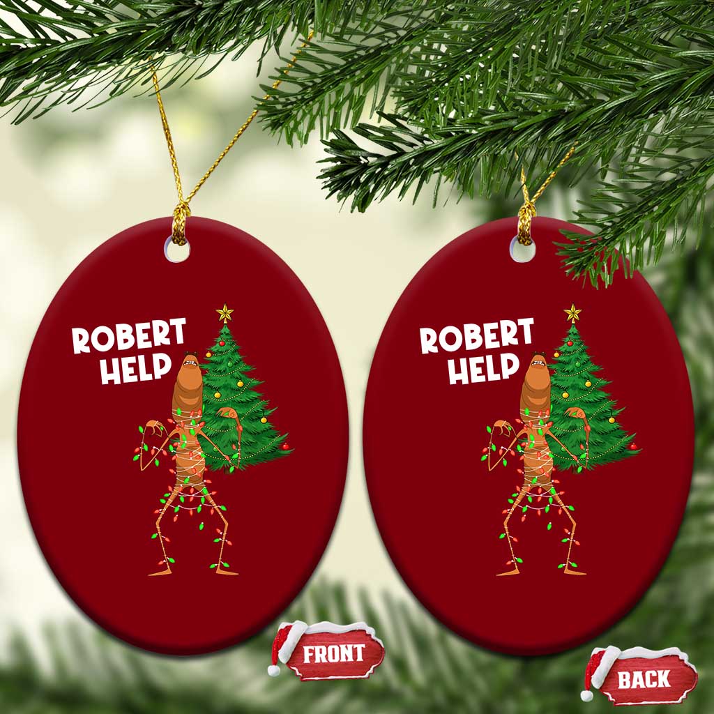 Funny Marcus The Worm Christmas Ceramic Ornament Robert Help Xmas Tree TS11 Print Your Wear
