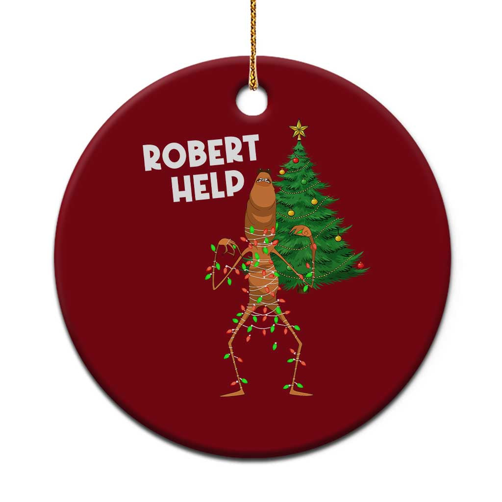 Funny Marcus The Worm Christmas Ceramic Ornament Robert Help Xmas Tree TS11 1pc Red Print Your Wear