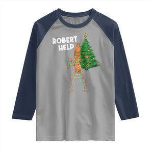 Funny Marcus The Worm Christmas Raglan Shirt Robert Help Xmas Tree TS11 Sport Gray Navy Print Your Wear