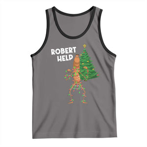 Funny Marcus The Worm Christmas Tank Top Robert Help Xmas Tree TS11 Deep Heather Black Print Your Wear