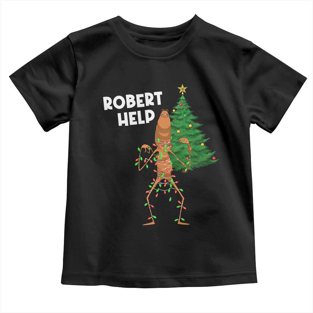 Funny Marcus The Worm Christmas Toddler T Shirt Robert Help Xmas Tree TS11 Black Print Your Wear