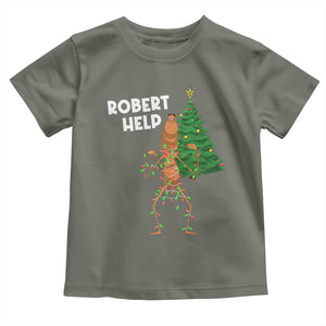 Funny Marcus The Worm Christmas Toddler T Shirt Robert Help Xmas Tree TS11 Military Green Print Your Wear