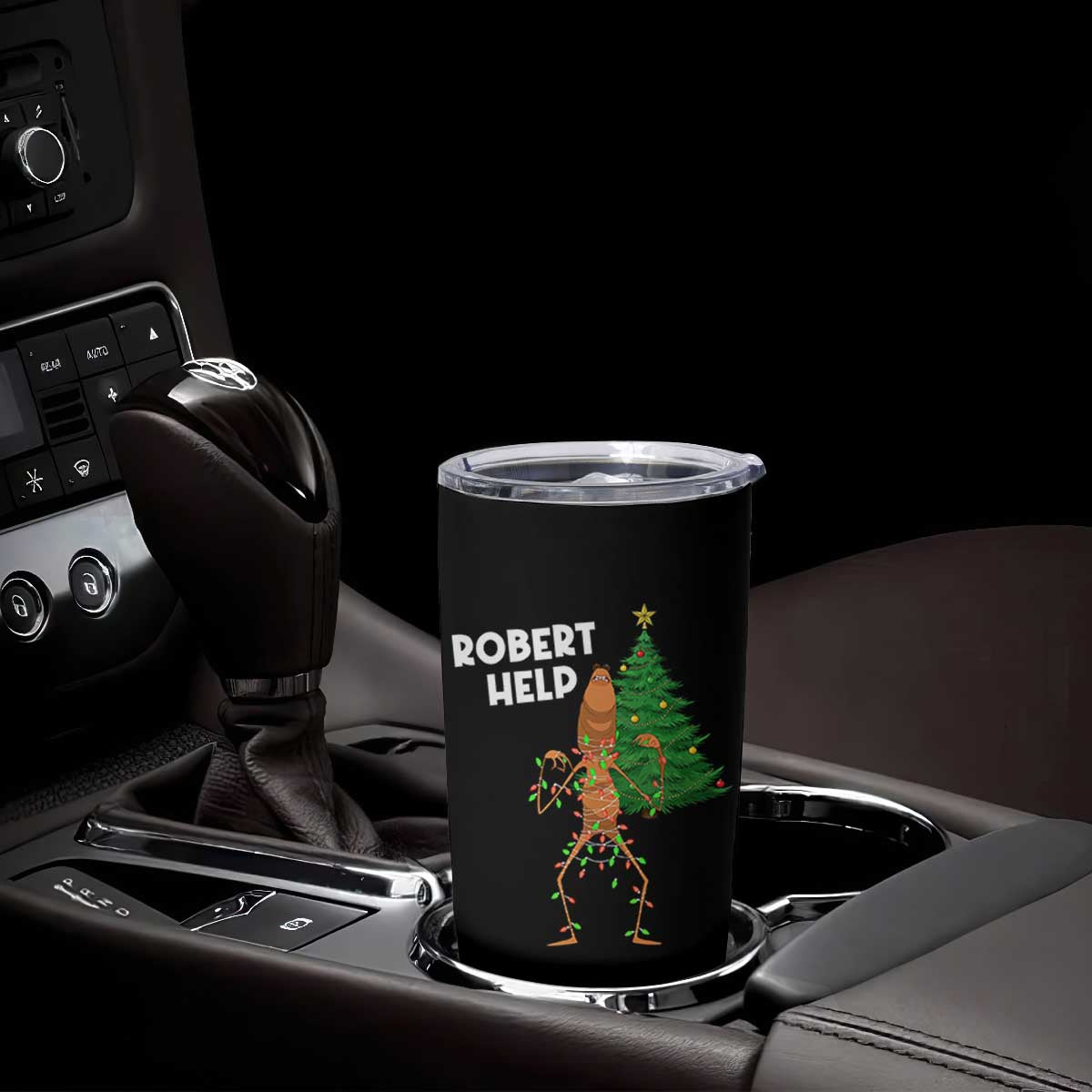 Funny Marcus The Worm Christmas Tumbler Cup Robert Help Xmas Tree TS11 Print Your Wear