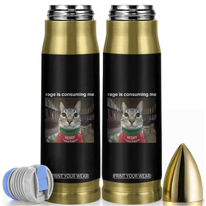 Rage Is Consuming Me Christmas Bullet Tumbler Funny Silly Staring Cat Meme Xmas Ugly Sweater TS11 Black Print Your Wear