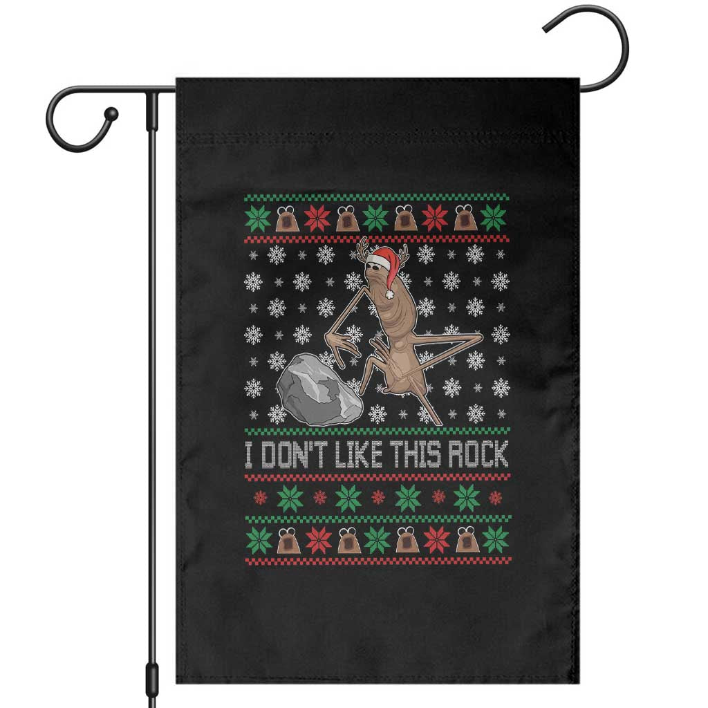 Funny Marcus The Worm Christmas Garden Flag I Dont Like This Rock Xmas Holiday TS11 Black Print Your Wear